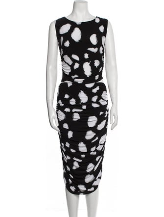 Norma Kamali Printed Skirt Set