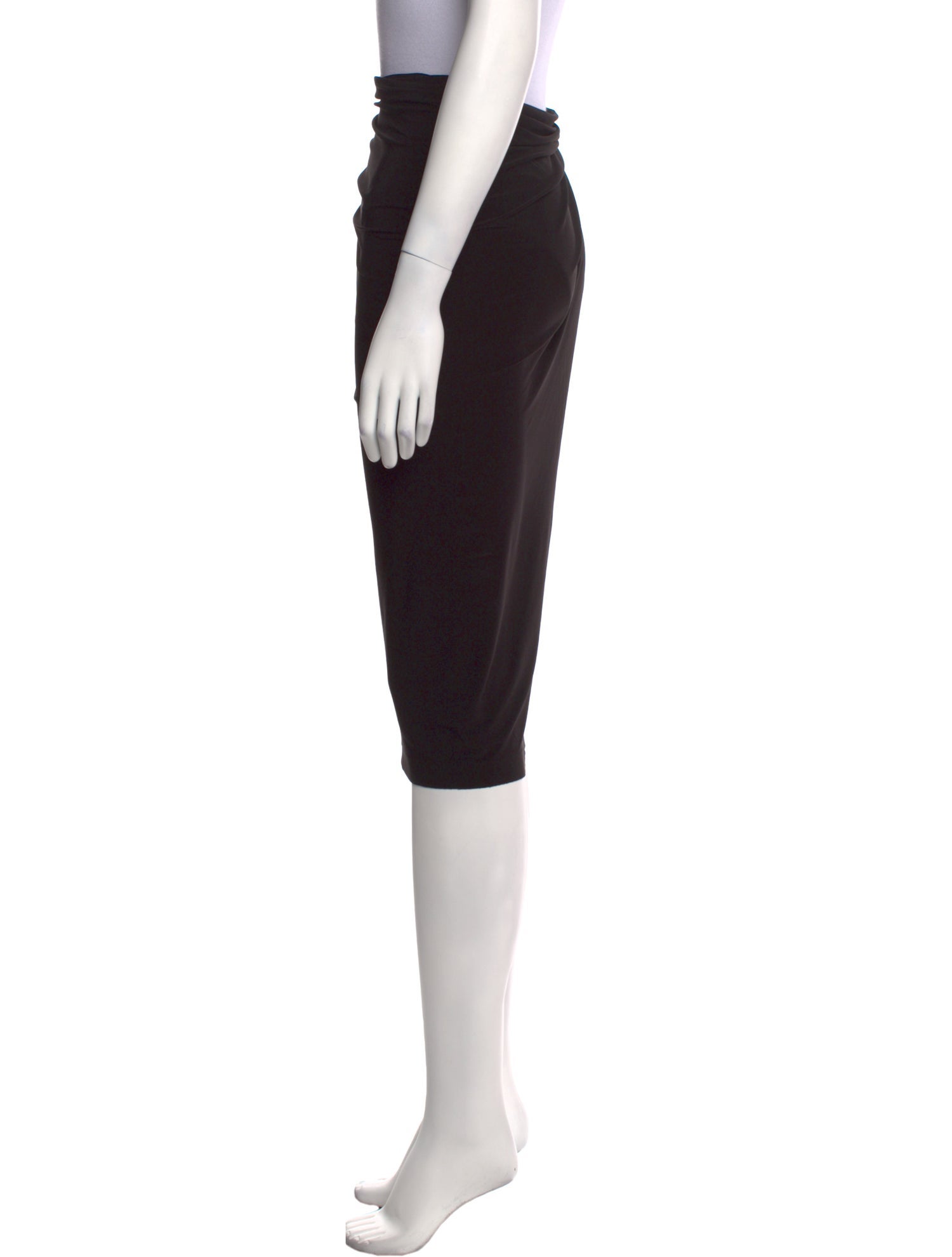 Norma Kamali Pleated Accents Knee-Length Skirt
