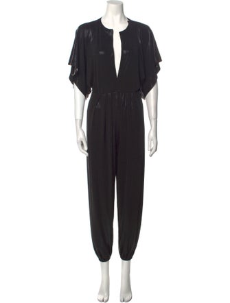 Norma Kamali Plunge Neckline Jumpsuit