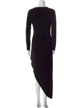 Norma Kamali Plunge Neckline Long Dress