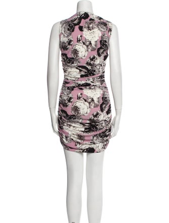 Norma Kamali Floral Print Mini Dress