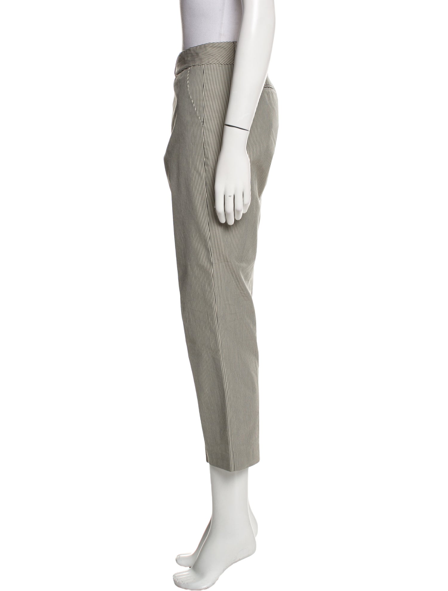 Norma Kamali Striped Straight Leg Pants