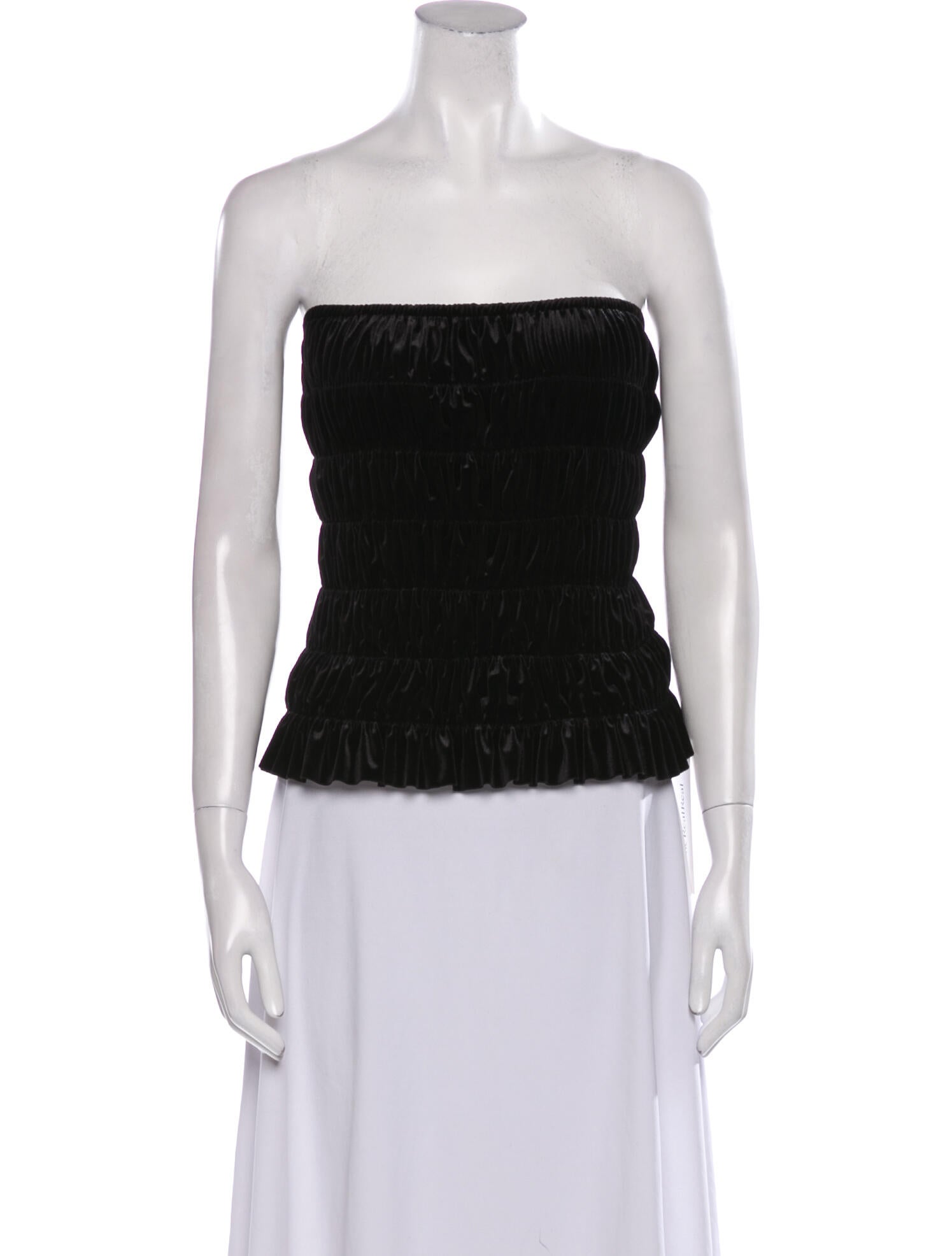 Norma Kamali Strapless Crop Top