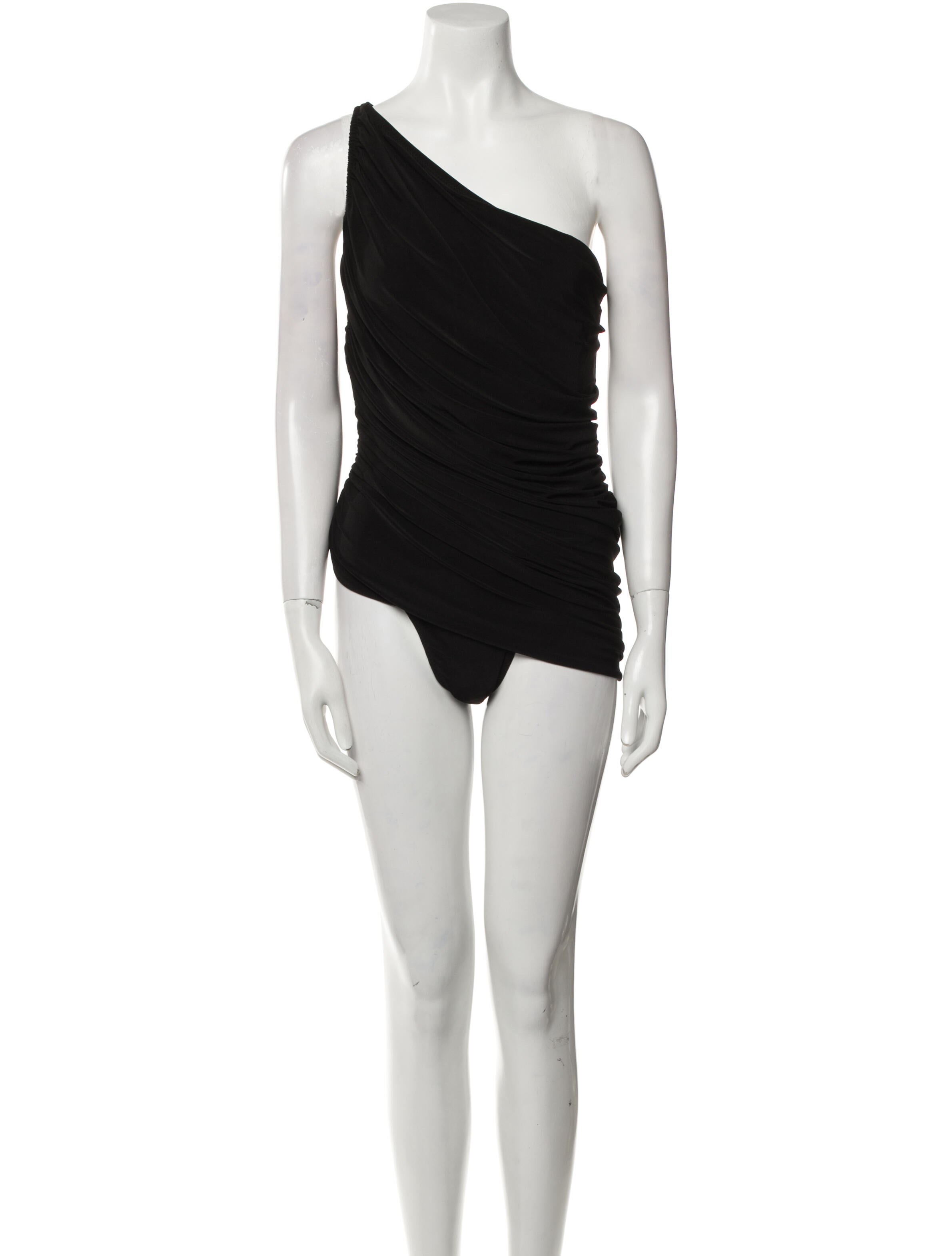 Norma Kamali One-Shoulder Sleeveless Bodysuit