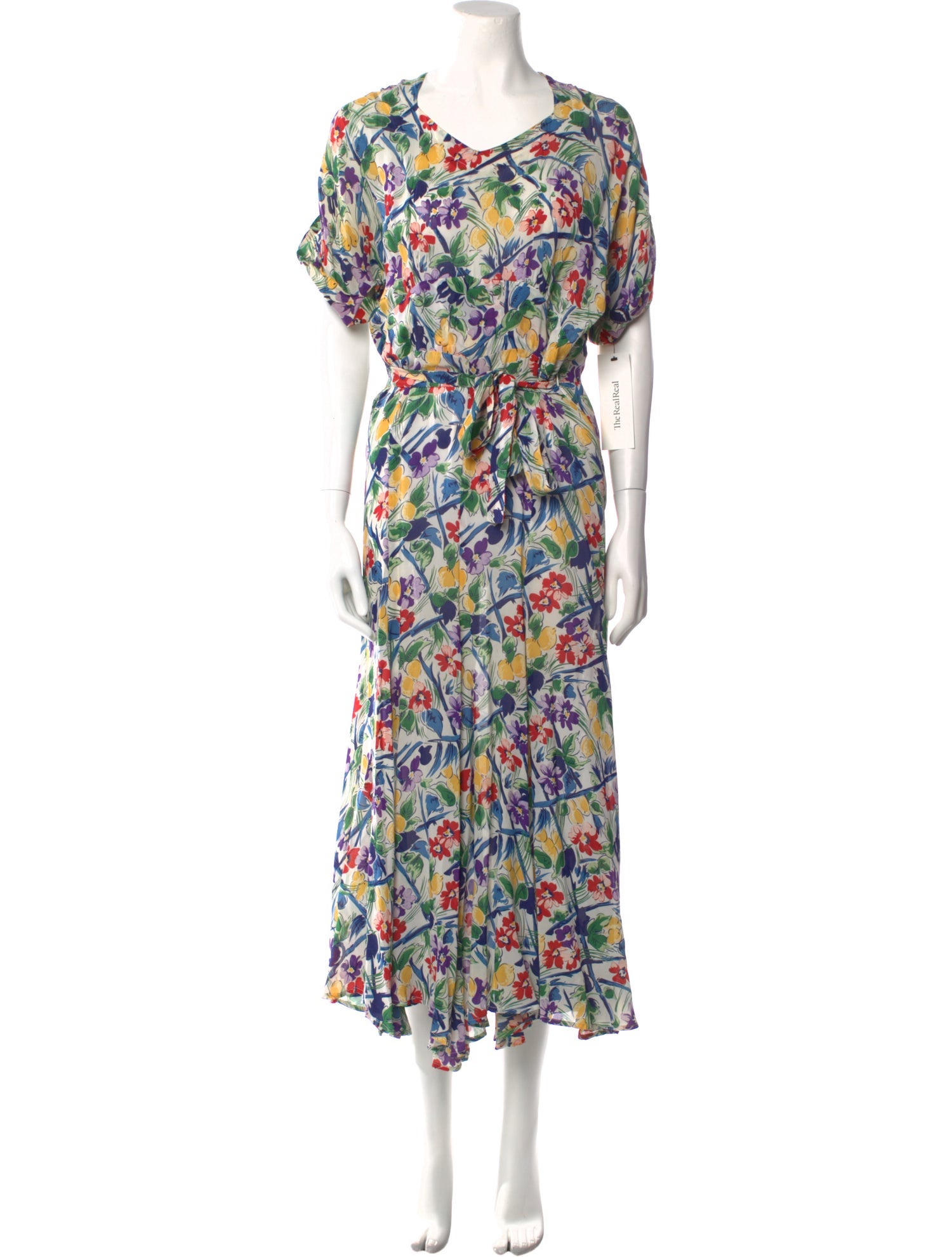 Norma Kamali Floral Print Long Dress