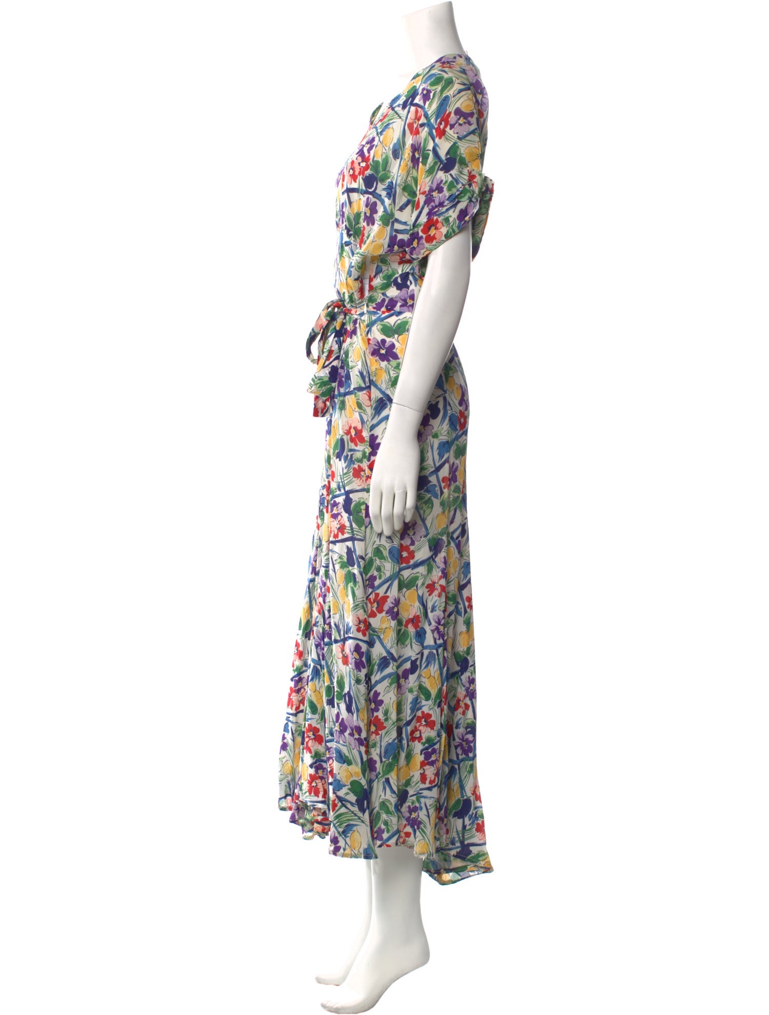 Norma Kamali Floral Print Long Dress