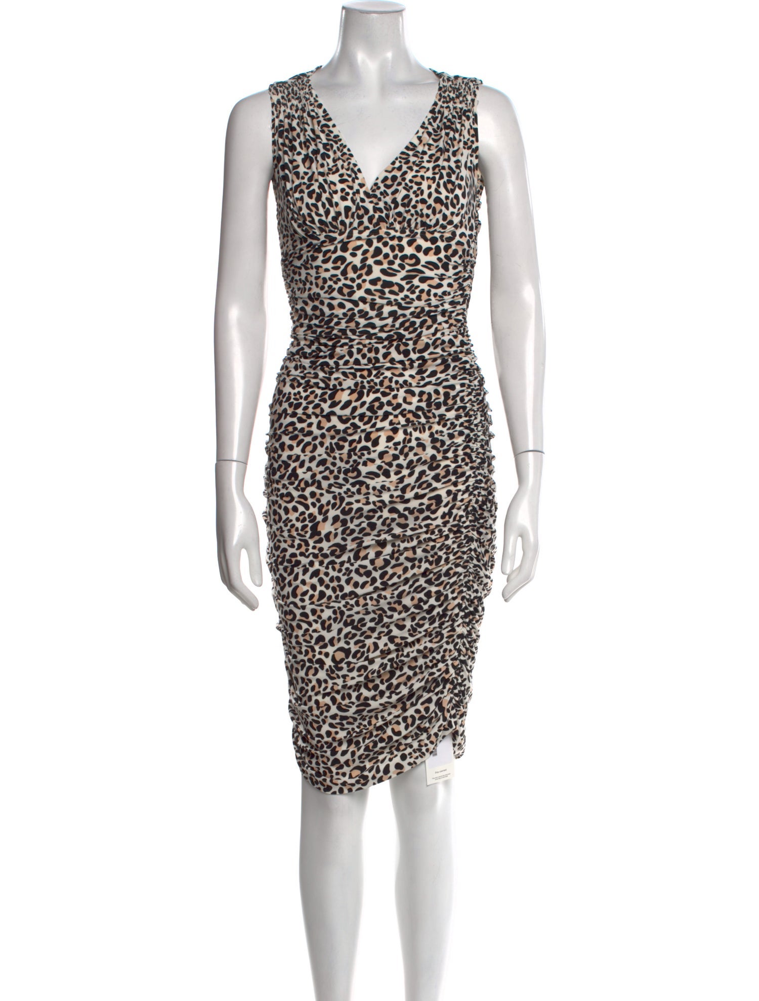 Norma Kamali Animal Print Midi Length Dress