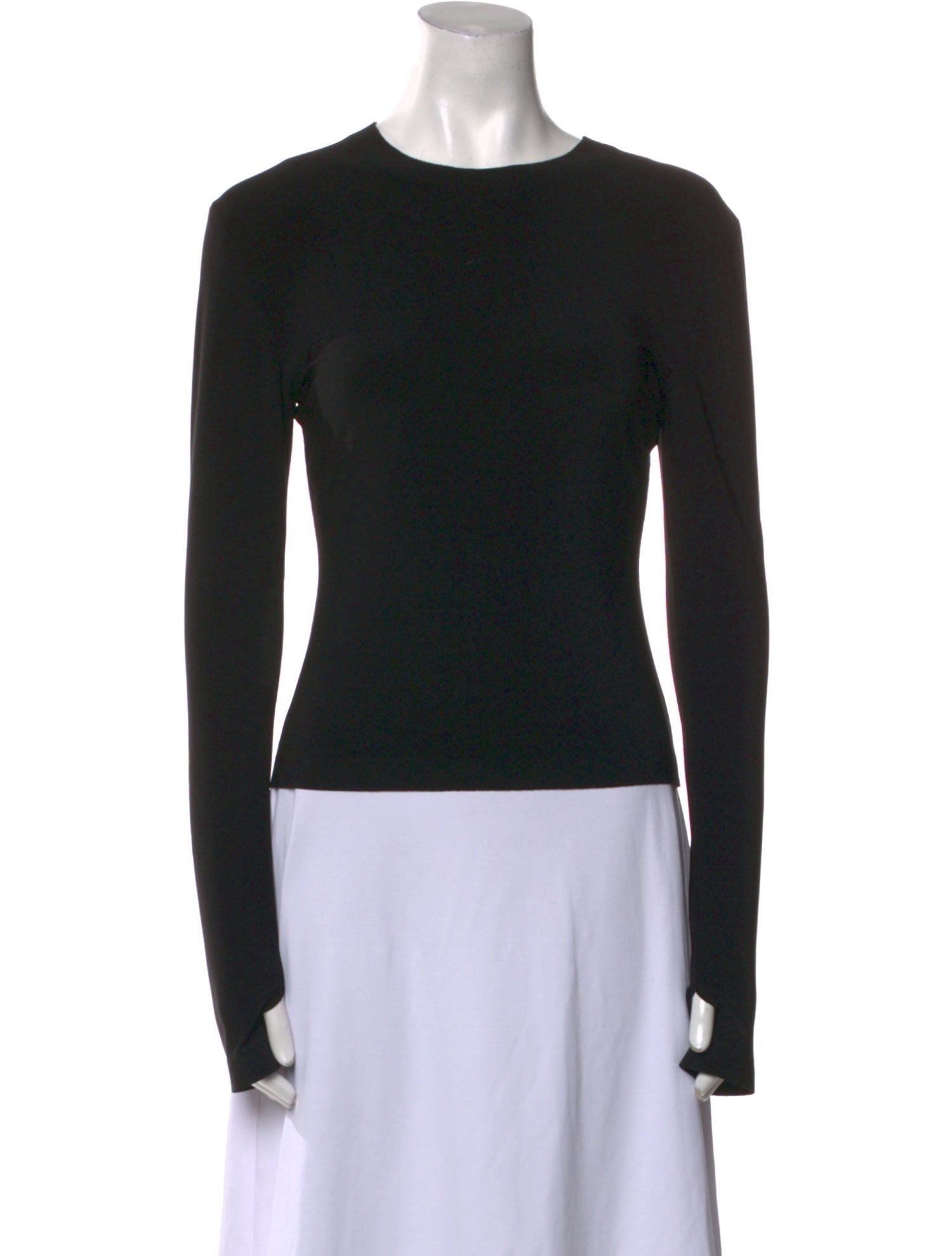 Norma Kamali Crew Neck Long Sleeve Top
