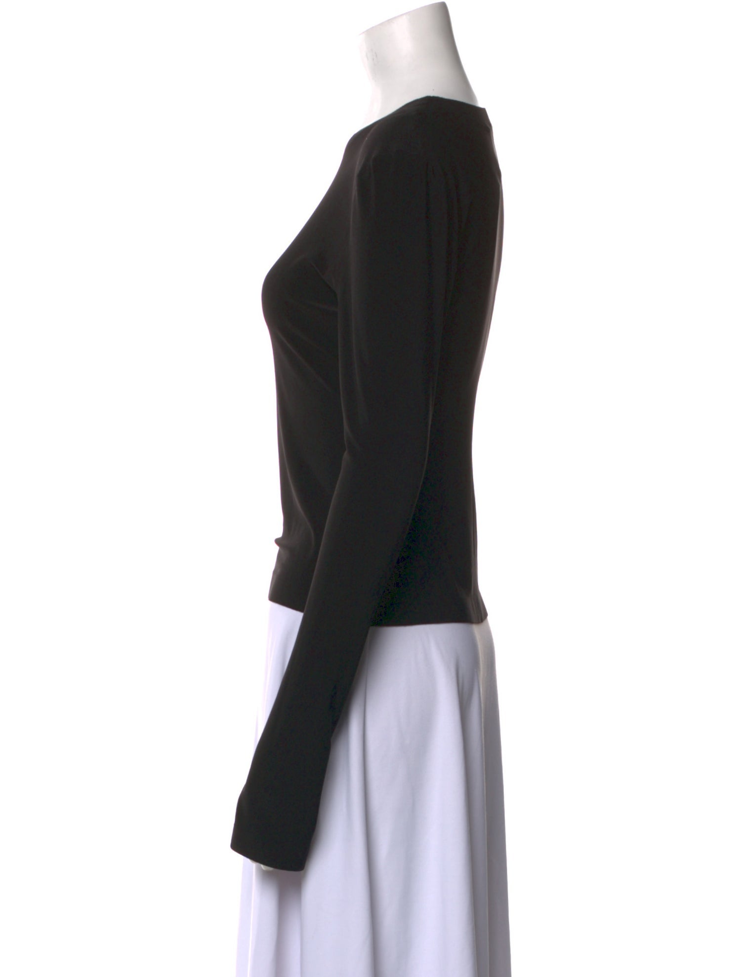 Norma Kamali Crew Neck Long Sleeve Top