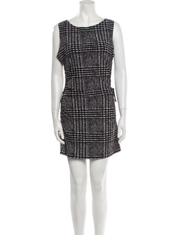 Norma Kamali Dresses Houndstooth Print Mini Dress Us8, Fr40 | L