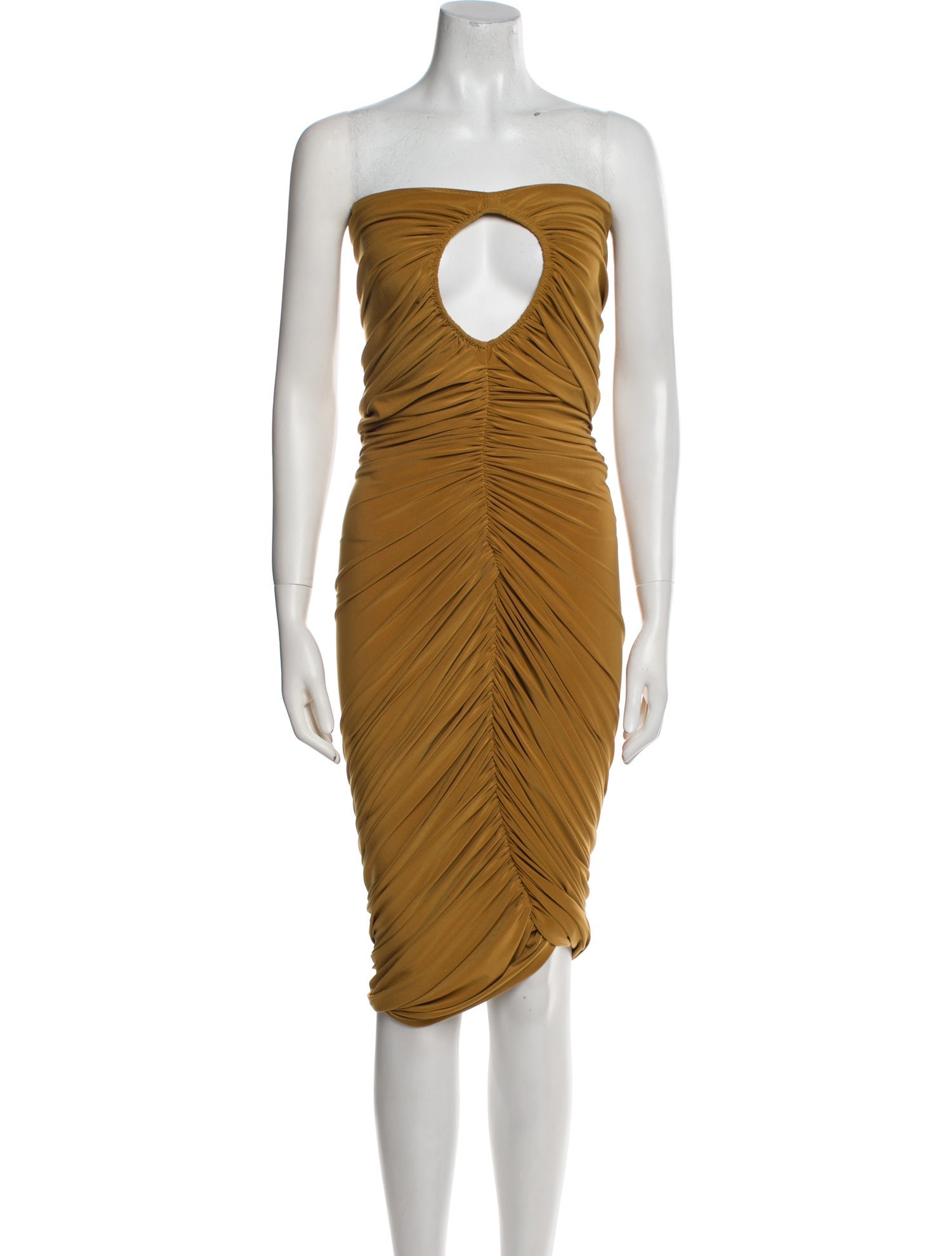 Norma Kamali Strapless Midi Length Dress