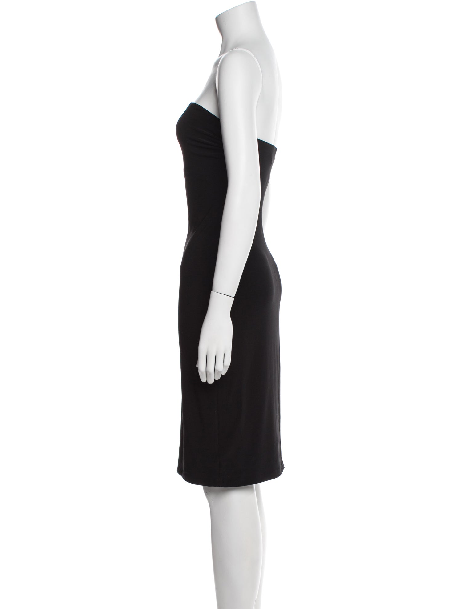 Norma Kamali Strapless Knee-Length Dress