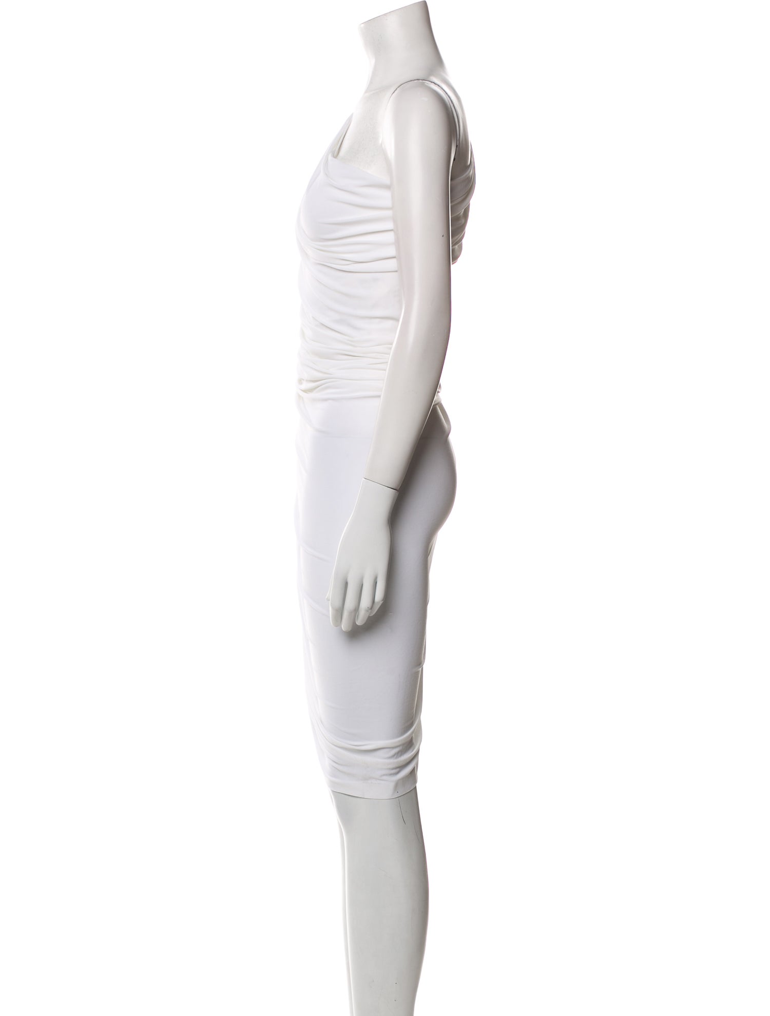 Norma Kamali One-Shoulder Knee-Length Dress w/ Tags