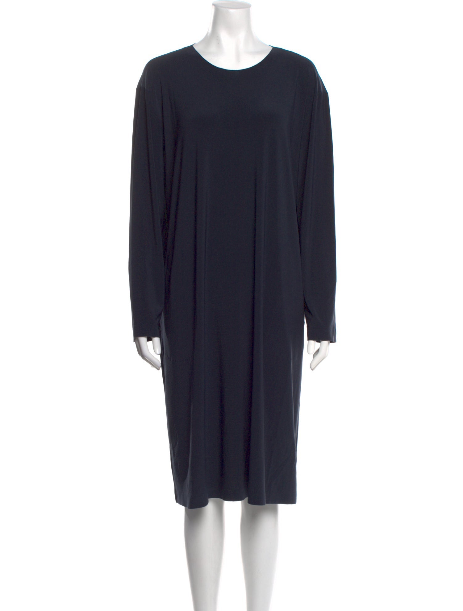 Norma Kamali Scoop Neck Knee-Length Dress