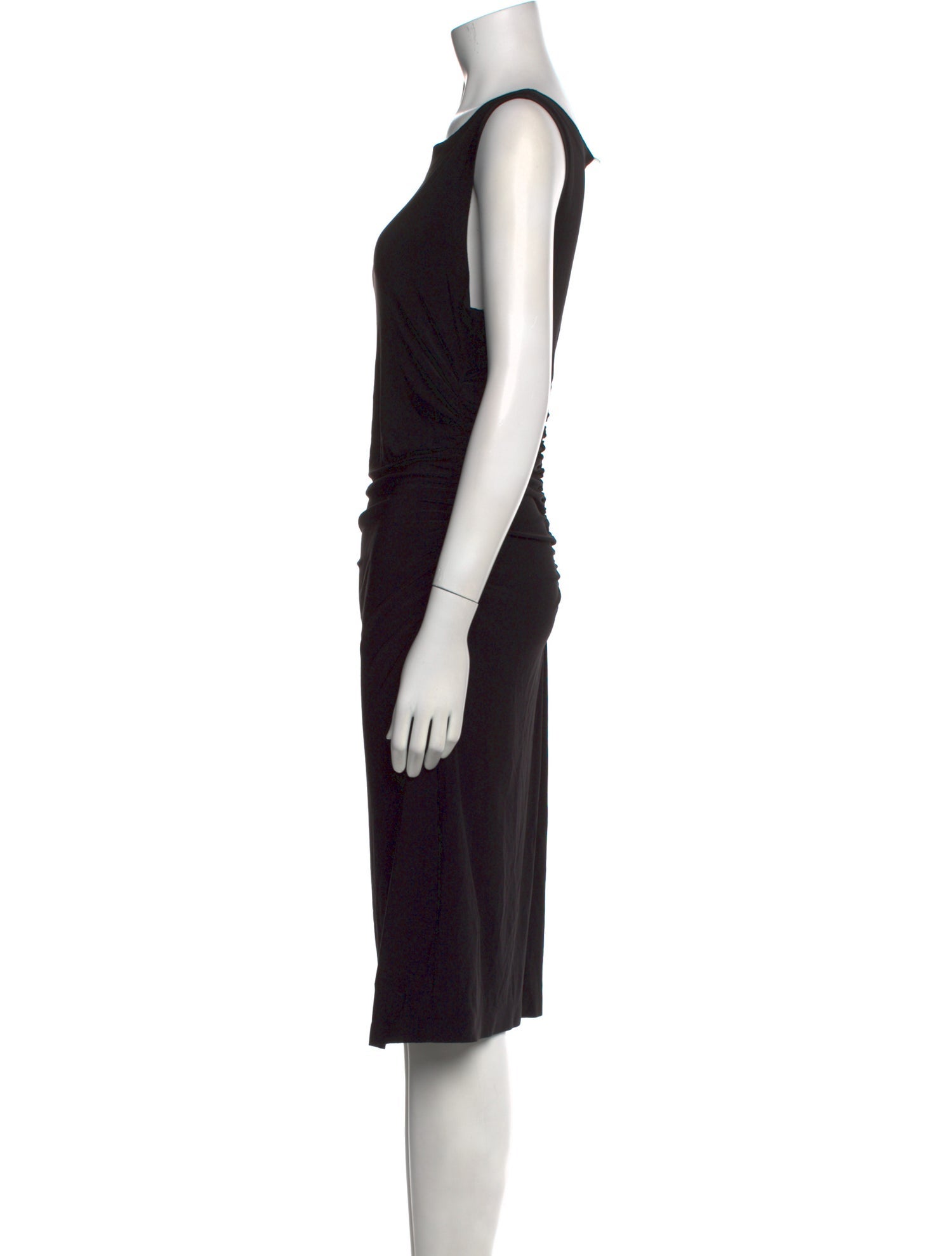 Norma Kamali Scoop Neck Knee-Length Dress