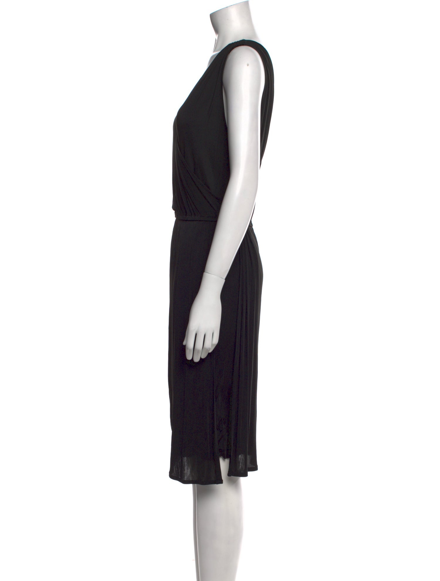 Norma Kamali V-Neck Knee-Length Dress