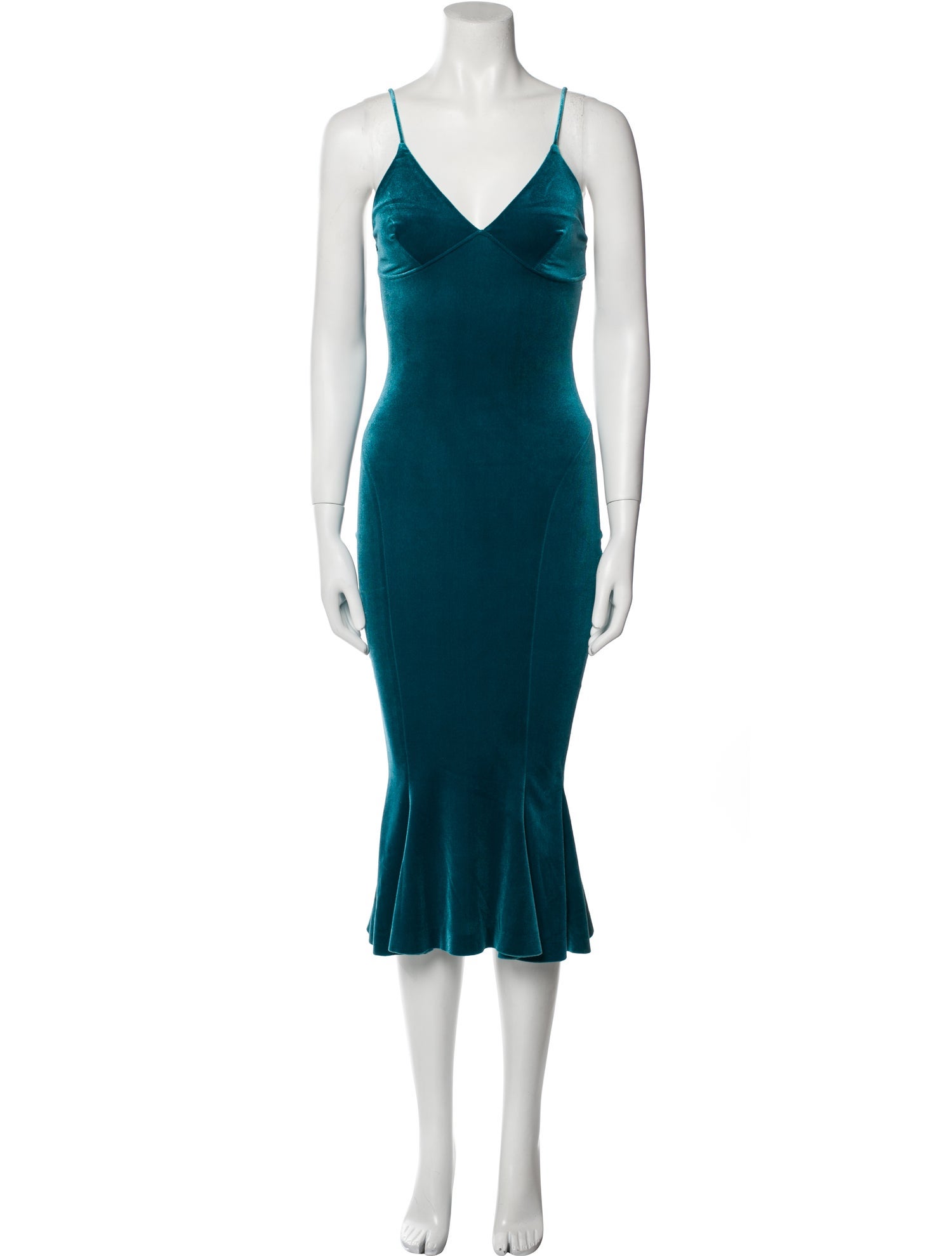 Norma Kamali Velour Midi Length Dress w/ Tags