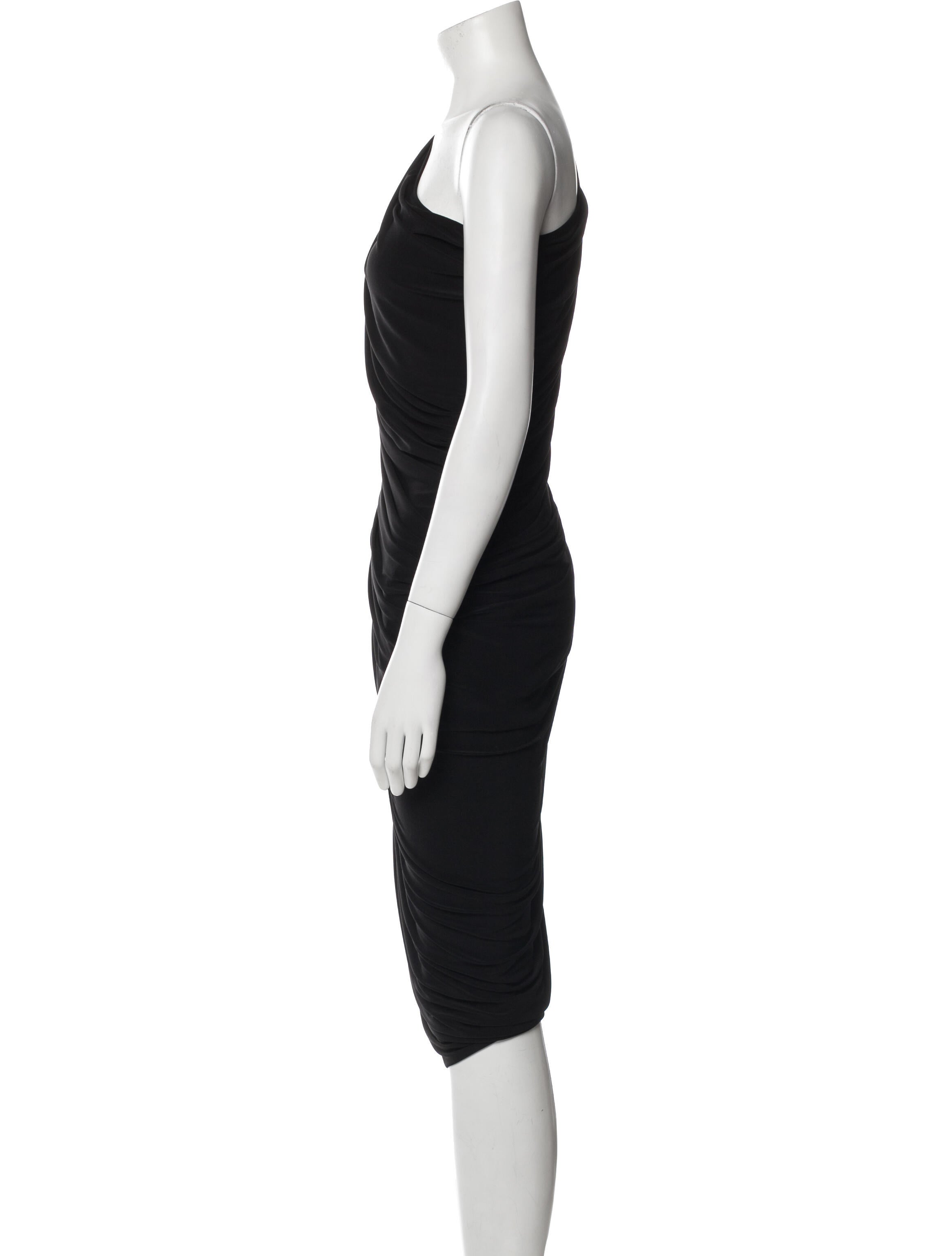 Norma Kamali One-Shoulder Midi Length Dress