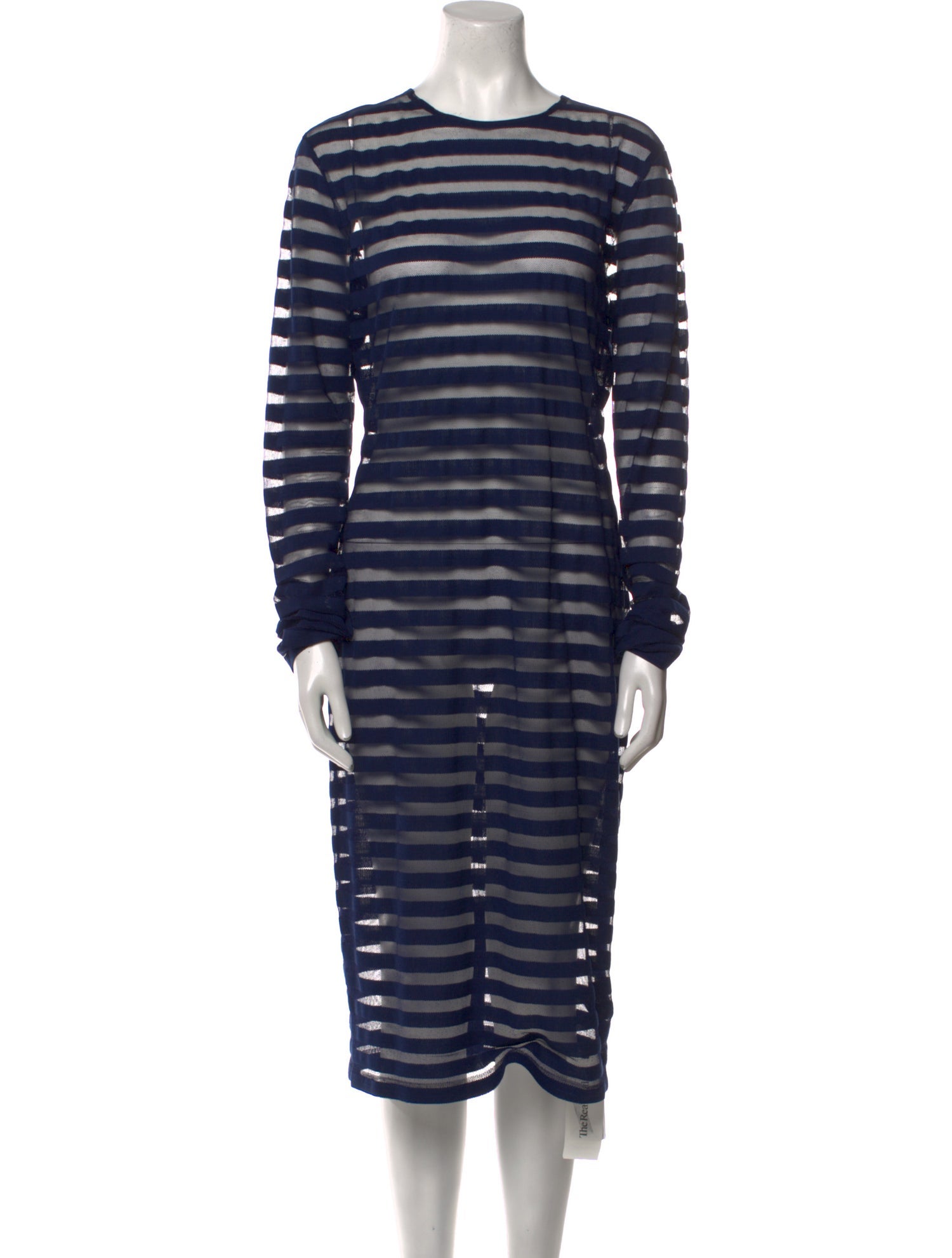 Norma Kamali Striped Midi Length Dress