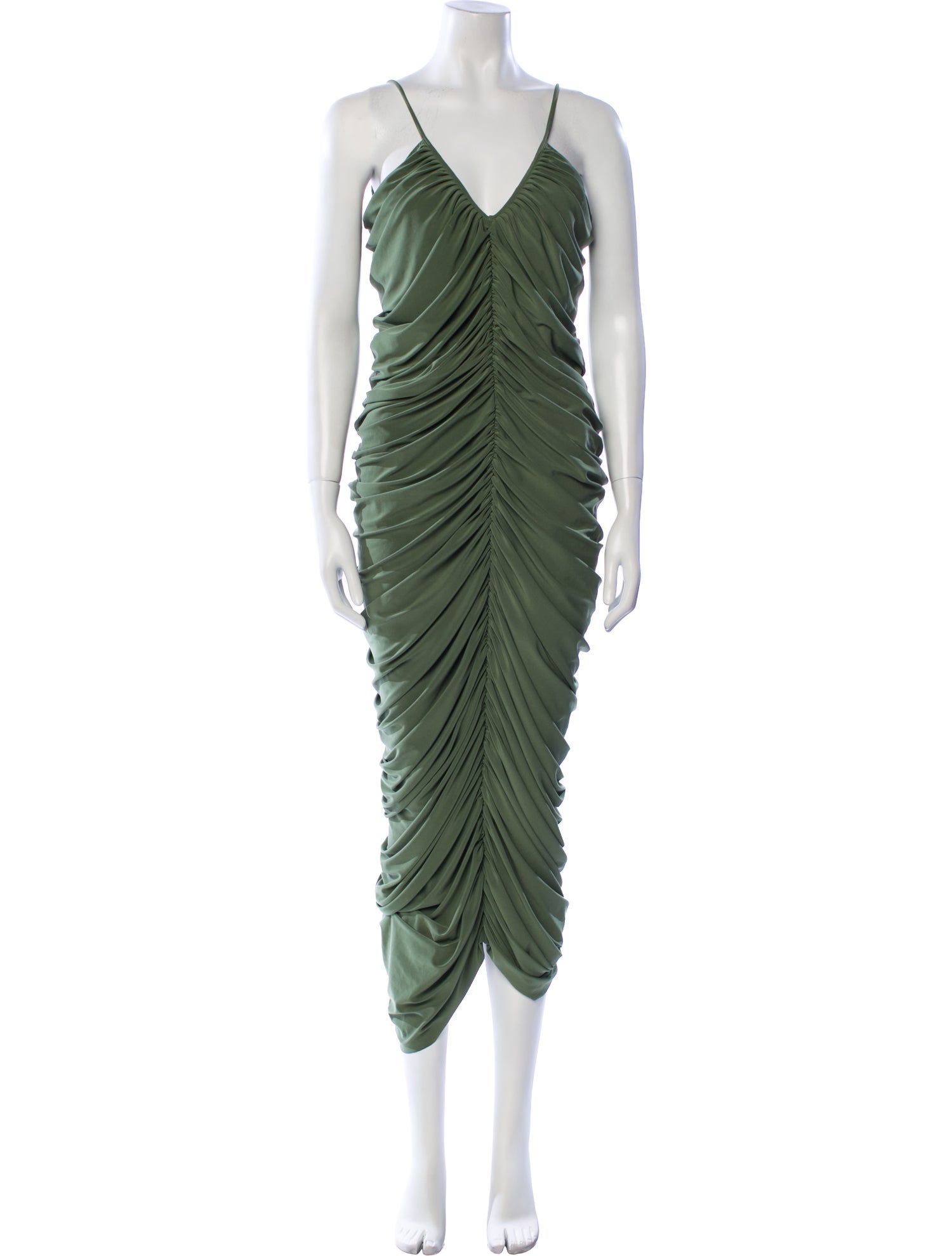 Norma Kamali V-Neck Midi Length Dress