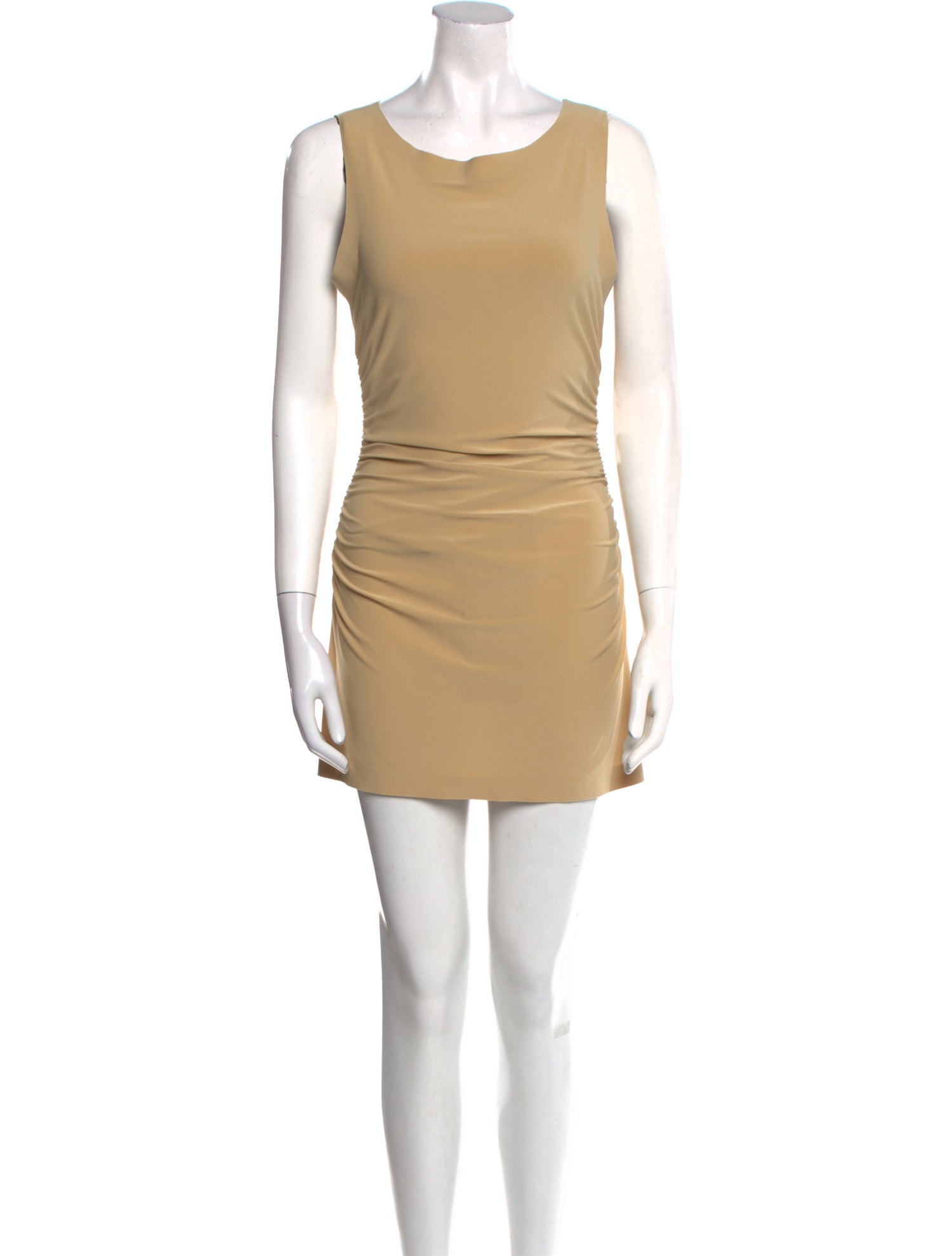 Norma Kamali Bateau Neckline Mini Dress