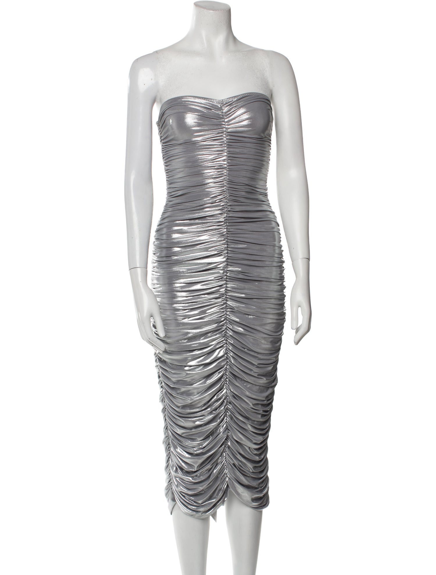 Norma Kamali Strapless Midi Length Dress