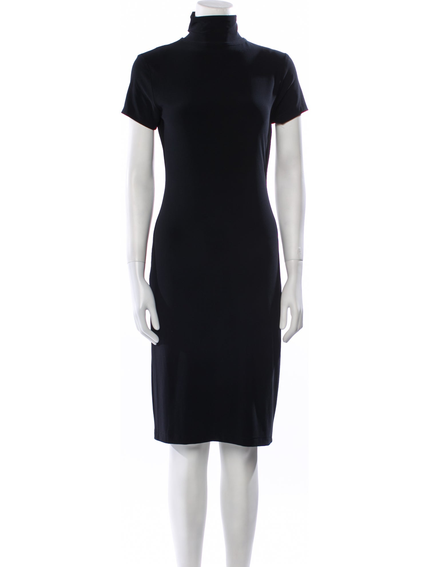 Norma Kamali Turtleneck Knee-Length Dress