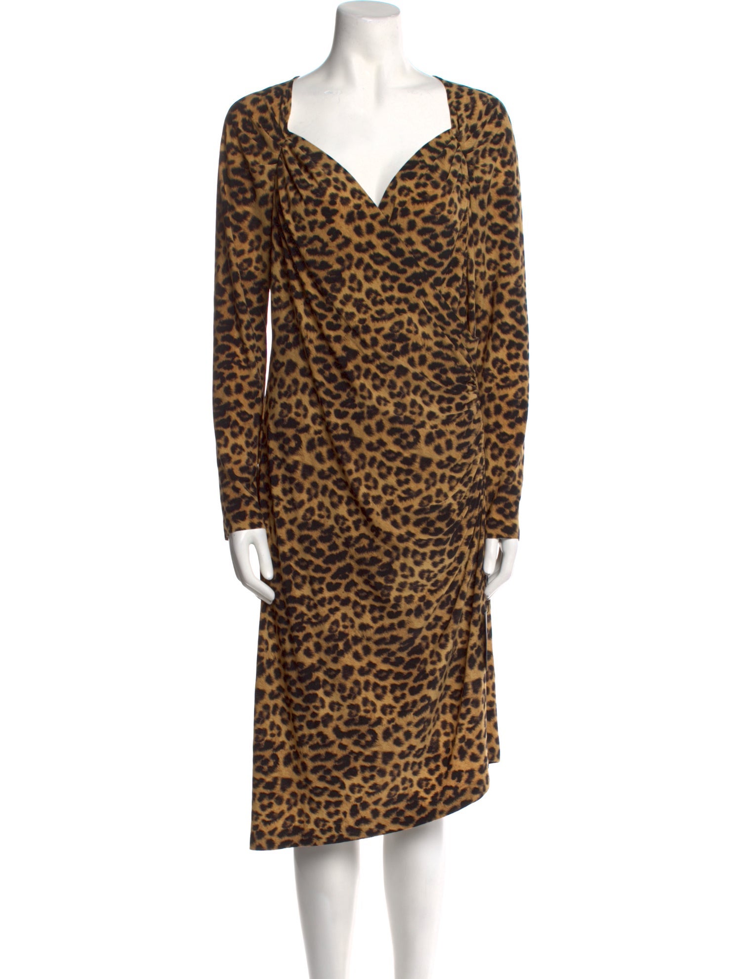 Norma Kamali Animal Print Knee-Length Dress w/ Tags