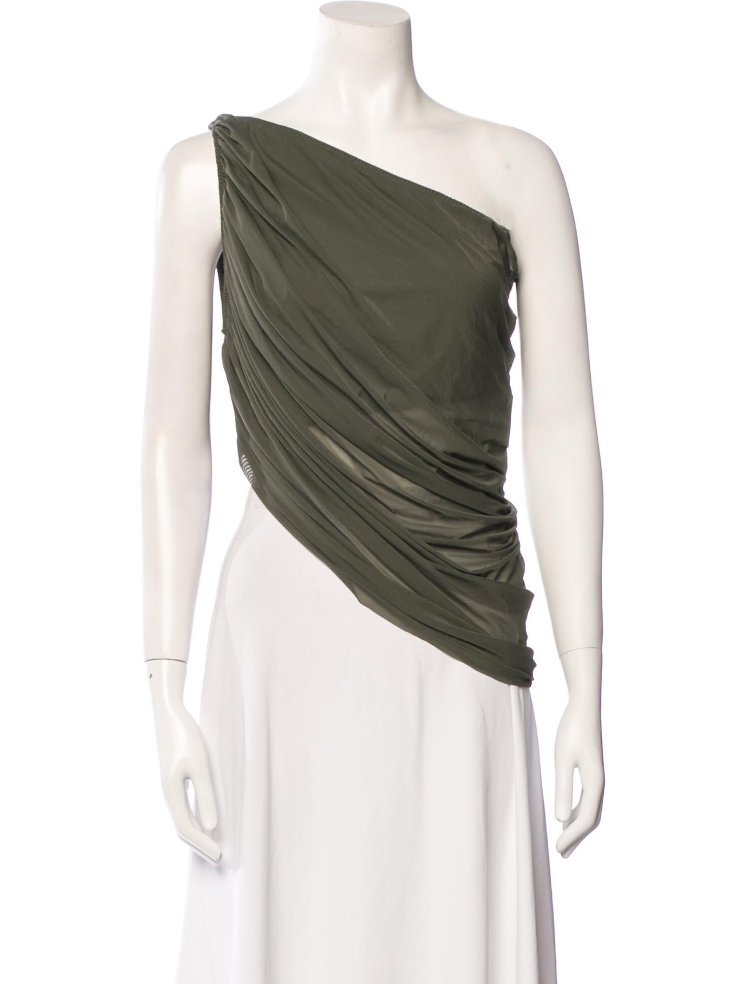 Norma Kamali Nylon One-Shoulder Top