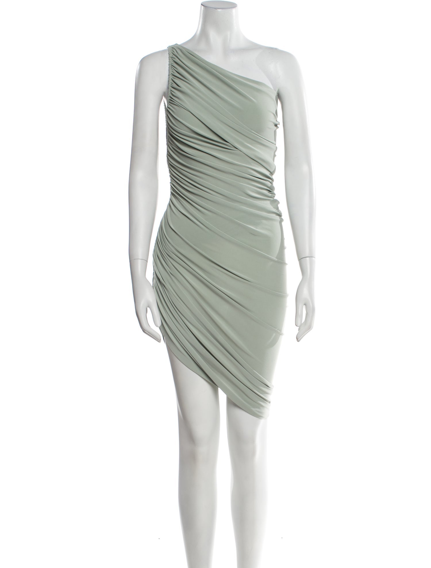 Norma Kamali One-Shoulder Knee-Length Dress