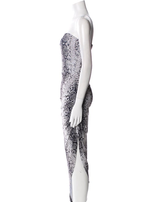 Norma Kamali Animal Print Long Dress