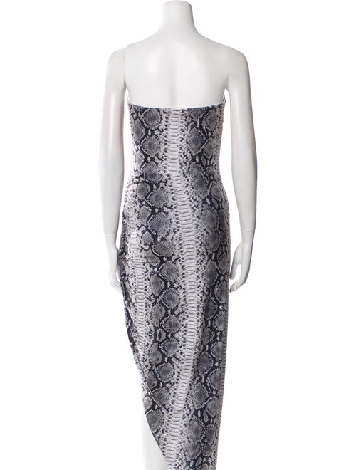 Norma Kamali Animal Print Long Dress