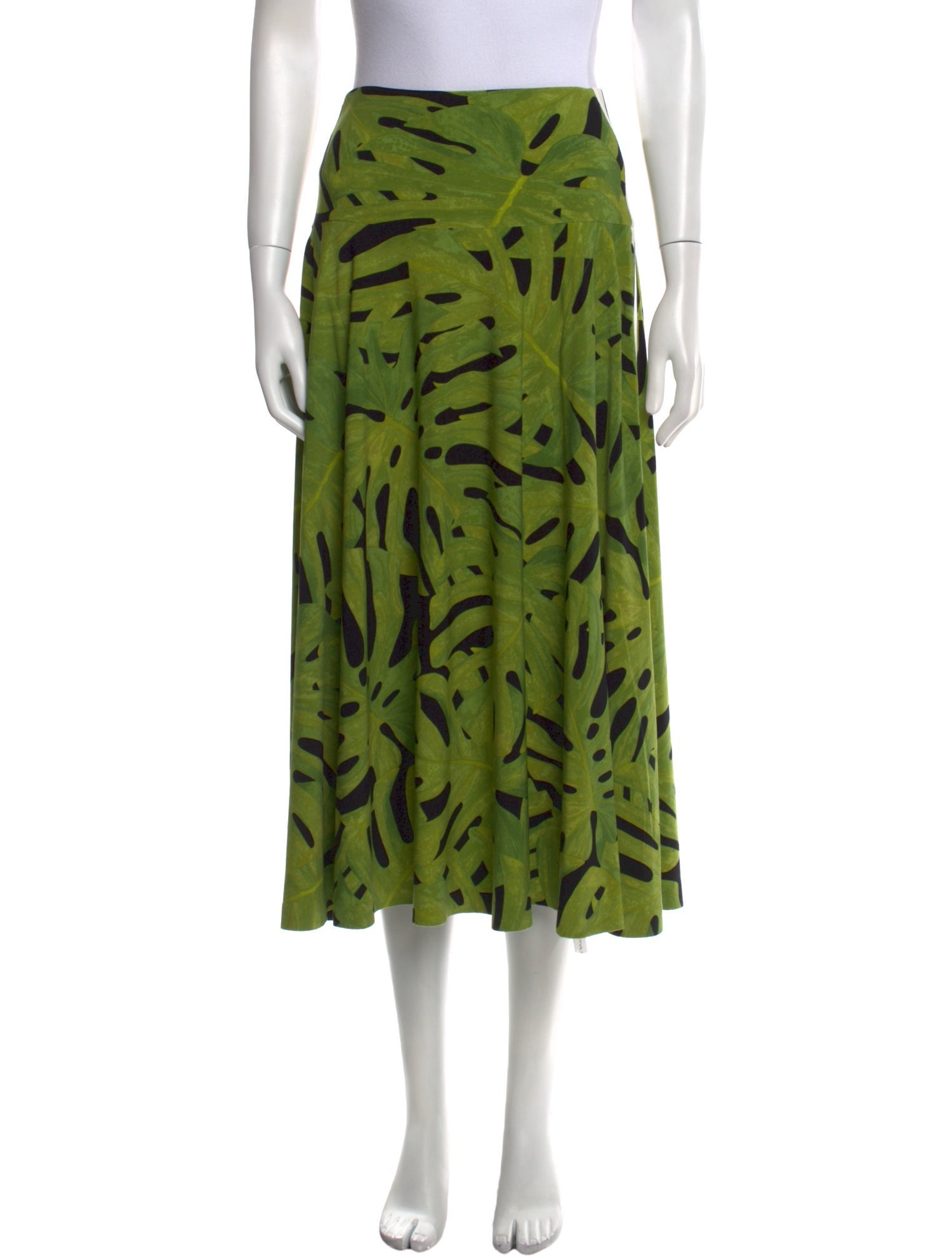 Norma Kamali Printed Midi Length Skirt