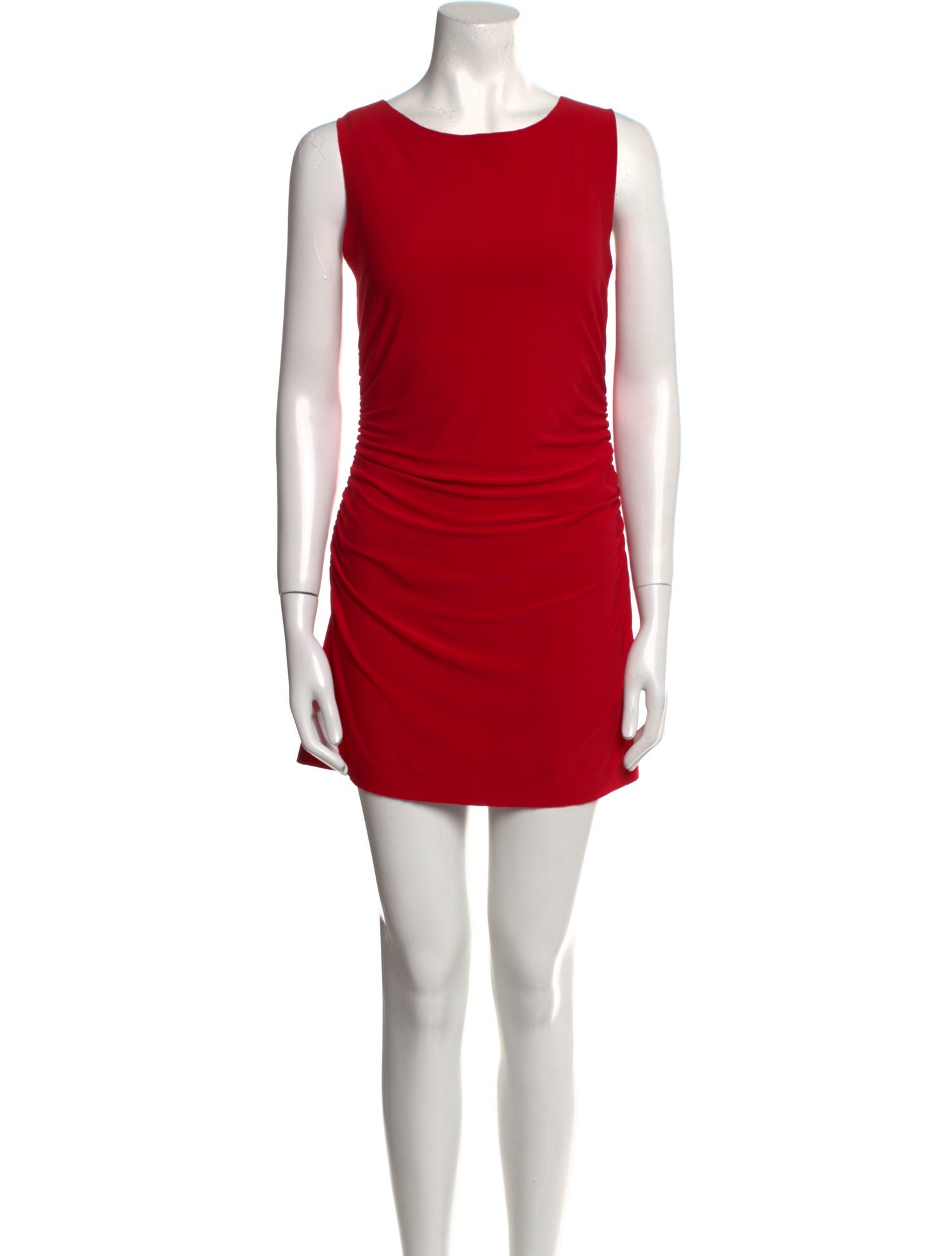 Norma Kamali Bateau Neckline Mini Dress