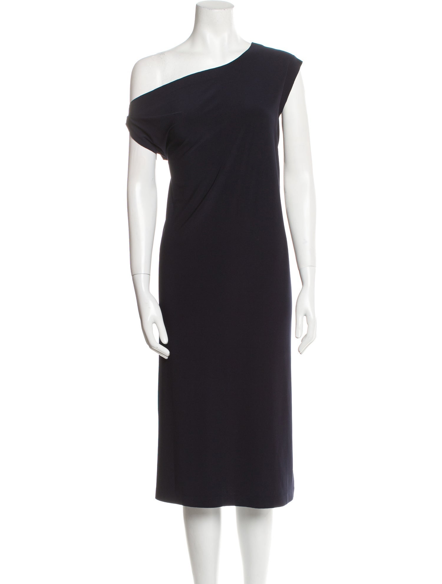 Norma Kamali One-Shoulder Midi Length Dress