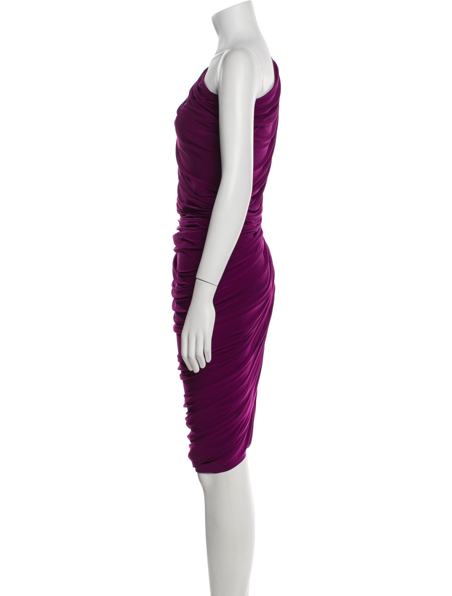 Norma Kamali One-Shoulder Knee-Length Dress