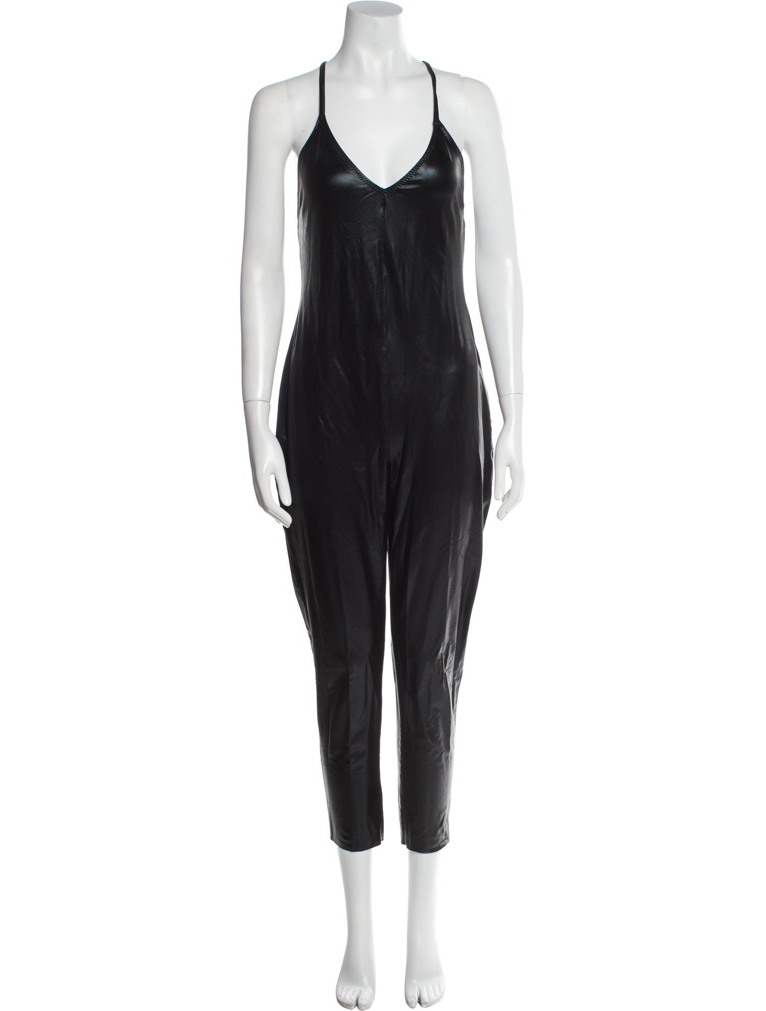 Norma Kamali Nylon V-Neck Jumpsuit