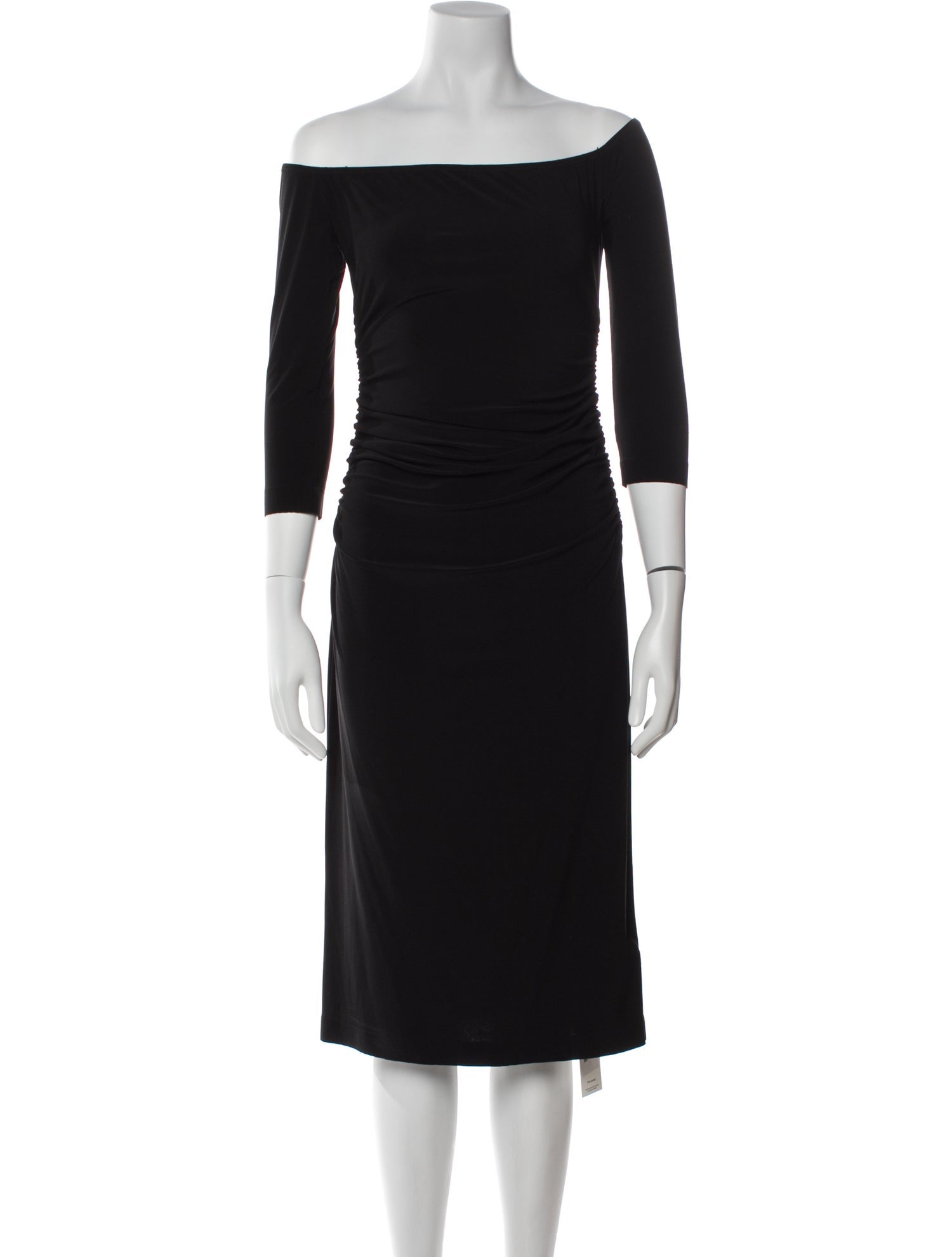 Norma Kamali Off-The-Shoulder Midi Length Dress