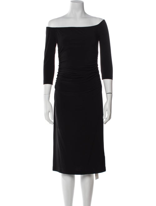 Norma Kamali Off-The-Shoulder Midi Length Dress