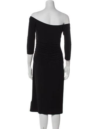 Norma Kamali Off-The-Shoulder Midi Length Dress