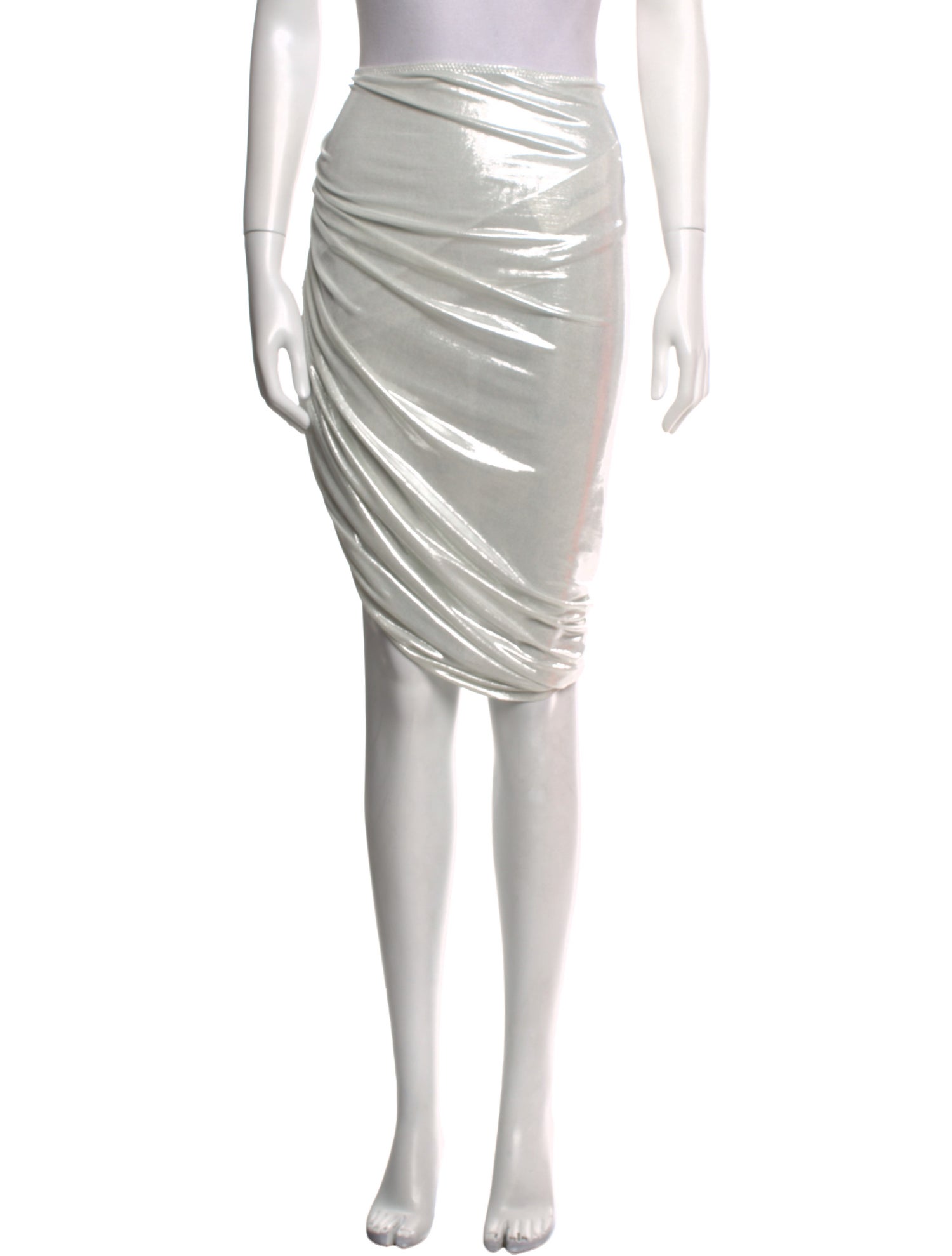 Norma Kamali Glitter Accents Knee-Length Skirt