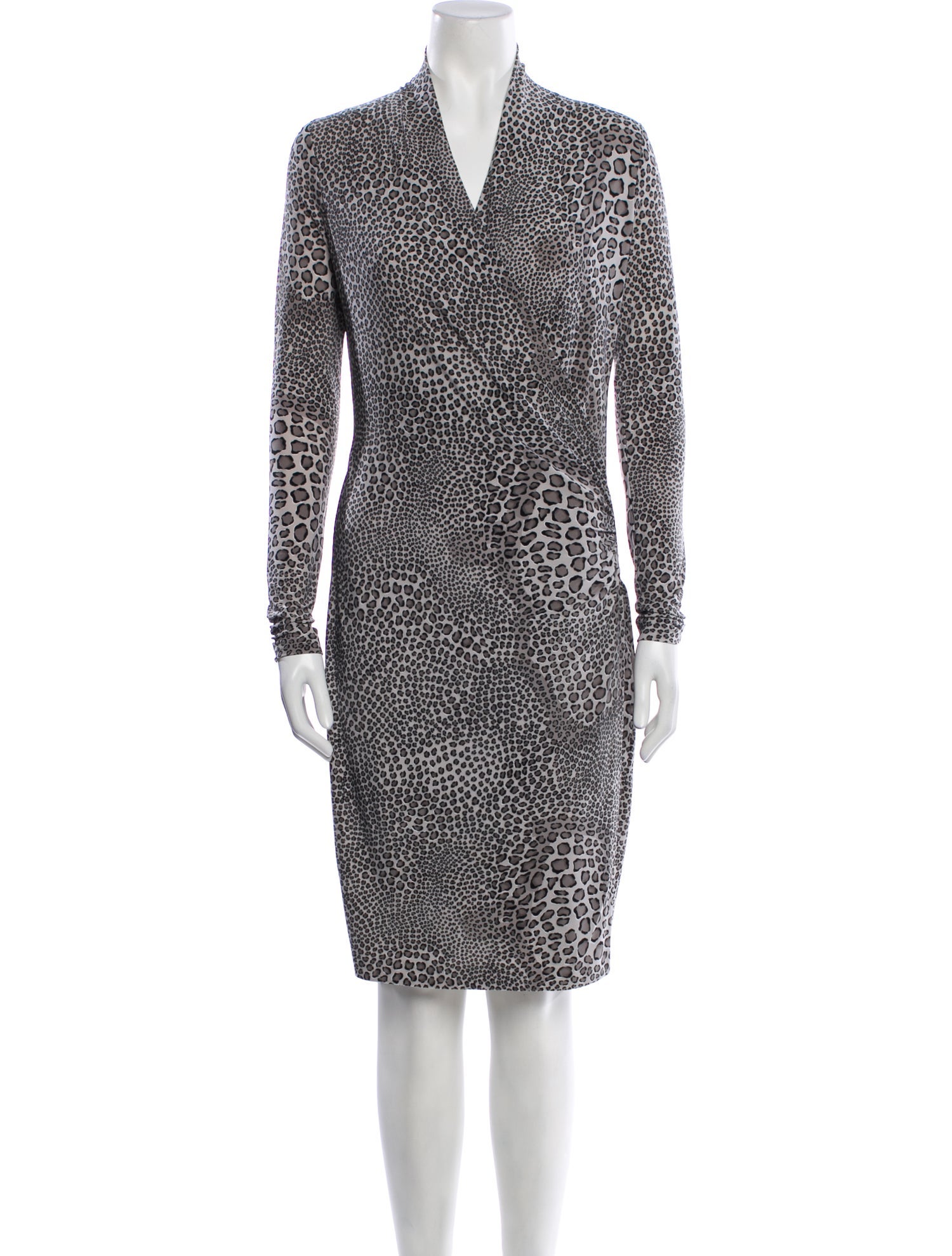 Norma Kamali Animal Print Knee-Length Dress