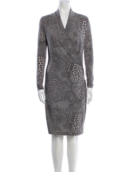 Norma Kamali Animal Print Knee-Length Dress