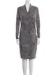 Norma Kamali Animal Print Knee-Length Dress