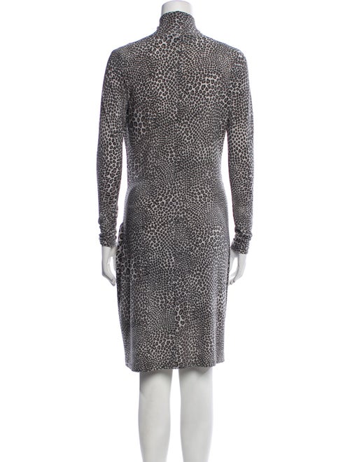 Norma Kamali Animal Print Knee-Length Dress
