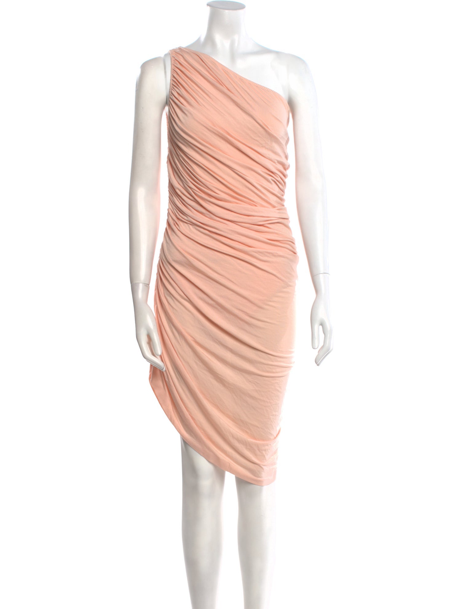Norma Kamali One-Shoulder Knee-Length Dress