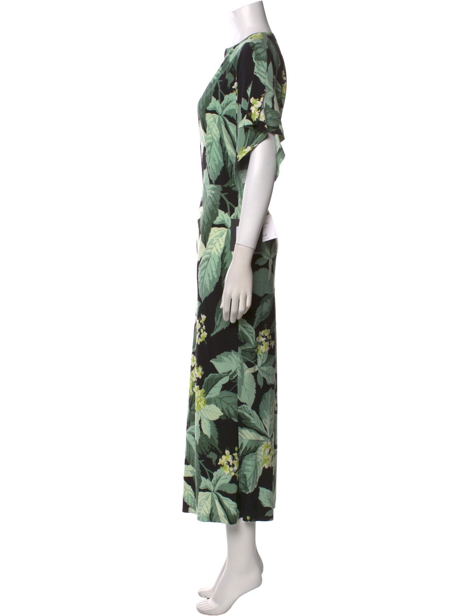 Norma Kamali Floral Print Long Dress w/ Tags