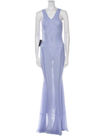 Norma Kamali Dresses V-Neck Long Dress M