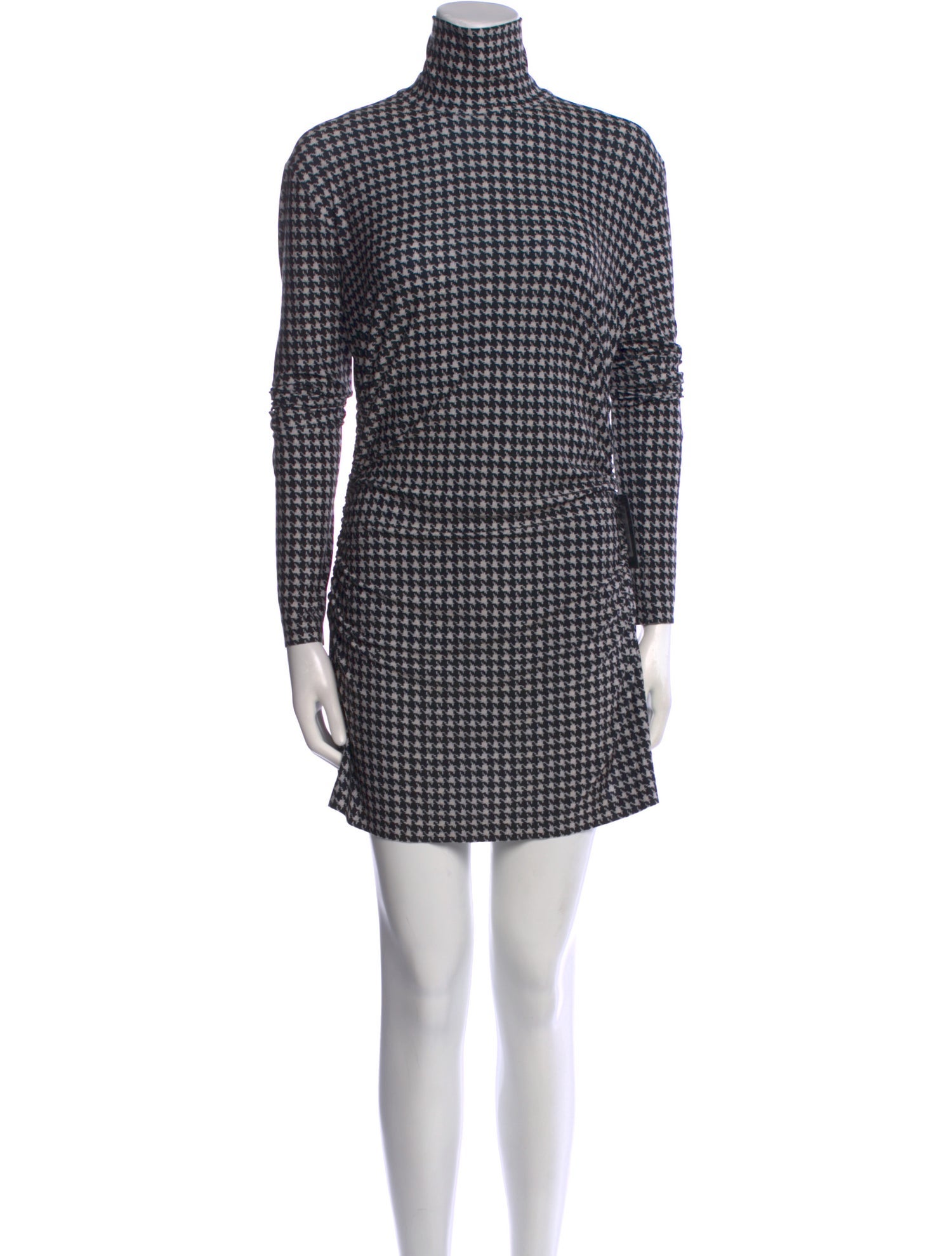 Norma Kamali Houndstooth Print Mini Dress w/ Tags