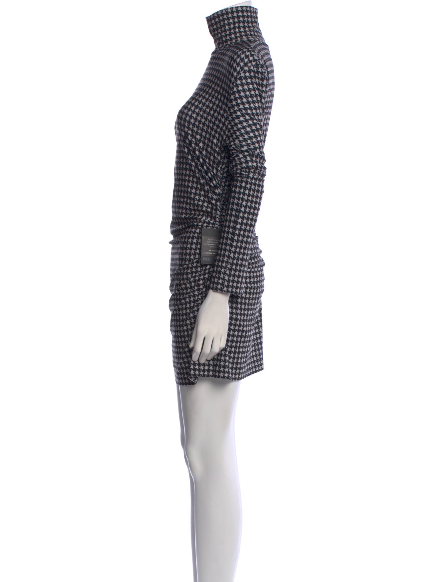 Norma Kamali Houndstooth Print Mini Dress w/ Tags